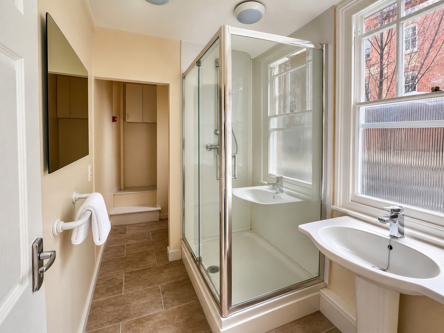 Bright family shower room